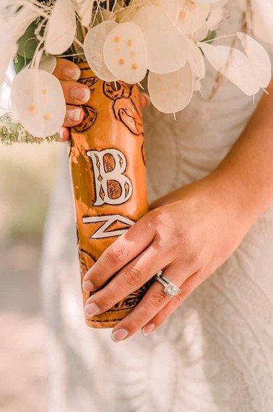 Leather Wedding Bouquet holder