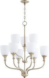 Richmond 9 Light Medium 2 Tier Chandelier by Quorum - 6811-9