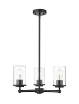 Thayer 3 Light Chandelier In Modern Style 9.25 x 19 Inches Wide by Z-Lite - 742-3