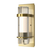 Banded 1 Light White Opal Seeded Wall Sconce by Hubbardton Forge - 205814HF