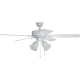 Twist N Click 5 Blade Ceiling Fan with 4Light Kit 52 Inch Wide by Craftmade - TCE52C4-C