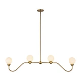 Beckett 4 Light Linear Pendant 11.5 Inch Tall and 48.5 Inch Length by Alora - LP408148