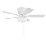 Wheeler 5 Blade Flush Mount Ceiling Fan 42 Inches Wide by Craftmade - WHL42-5-C1