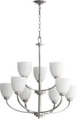 Reyes 9 Light Large 2 Tier Chandelier by Quorum 6060-9-86 - 6060-9