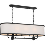 Heddle 8 Light Linear Chandelier with Fabric Shade by Kichler - 52467