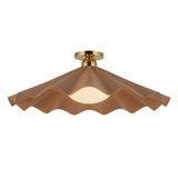 Furrow 1 Light Semi Flush Mount 8.63 Inch Tall and 25 Inch Wide by Alora - SF354125