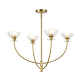 Sylvia 4 Light Chandelier 14.88 Inch Tall and 26.5 Inch Wide by Alora - CH515226