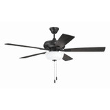 Eos 5 Blade Ceiling Fan with Light Kit 17.44 and 52 Inch Wide by Craftmade - ECF211