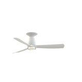 Kute 3 Blade Flush Ceiling Fan with DW Light Kit 44 Inch Wide by Fanimation - FPD8547-DWLK-F