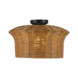 Kai 1 Light Semi Flush Mount 9.5 Inch Tall and 16 Inch Wide by Alora - SF641016
