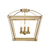 Manor 4 Light 16.63 Inch Wide Semi Flush Mount by Alora - SF312204