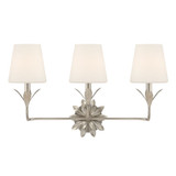 Broche 3 Light Bath Vanity 15 Inch Tall and 25 Inch Wide by Crystorama - 573