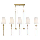 Trundle 5 Light Linear Chandelier 24 Inch Tall X 6 Inch Wide by Savoy House - L1-5609-5