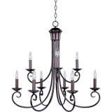 Loft 9 Light Large 2 Tier Chandelier by Maxim - 70006