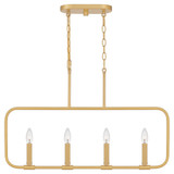 Abner 4 Light Large Linear Chandelier by Quoizel - ABR432