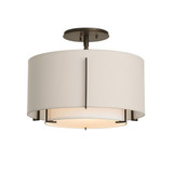 Exos 1 Light 16.1 Inch Wide Metal Semi Flush Mount by Hubbardton Forge - 126501HF