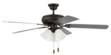 Decorator's Choice 5 Blade Ceiling Fan 52 Inches Wide by Craftmade - DCF52C3W