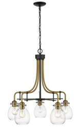 Kraken 5 Light Chandelier  25 Inch Wide by 26.5 Inch High by Z-Lite - 466L