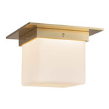 Mineral 1 Light Square Flush Mount 5.63 Inch Tall and 7.88 Inch Wide by Alora - FM356085