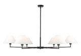 Leila 6 Light Chandelier In Modern Style 10.75 x 63 Inches Wide by Z-Lite - 744-63R