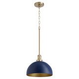 1 Light Medium Dome Pendant 10 Inch Tall by Quorum - 876