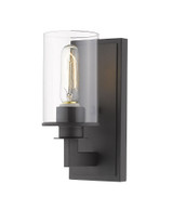 Savannah 1 Light Clear Glass Wall Sconce by Z Lite - 462-1S-BN4T