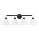 Pleated II 4 Light Bath Vanity 10.75 Inch Tall X 34 Inch Wide by Craftmade - 62304
