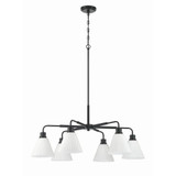 Pleated II 6 Light Chandelier 16.58 Inch and 35.13 Inch Wide by Craftmade - 62326