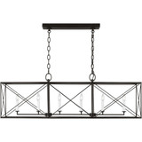 Beatrix 6 Light Outdoor Large Linear Lantern 12 In by Visual Comfort Studio - CC1646