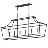 Clifton 6 Light Linear Pendant 13 Inch Tall and 22 Inch Wide by Maxim - 25317