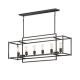 Gridline 6 Light Linear Pendant 10 Inch Tall and 17 Inch Wide by Maxim - 10416