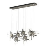 Tura 7 Light Seeded Glass Large Linear Pendant by Hubbardton Forge - 131095HF