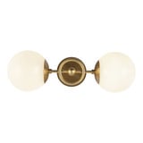 Fiore 2 Light Bath Vanity 18.5 Inch Tall and 6 Inch Wide by Alora - WV407618