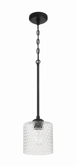 Claire 1 Light Mini Pendant 21.75 Inch Tall and 6.5 Inch Wide by Craftmade - 60591