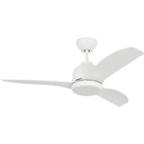Avila Coastal 3 Blade Ceiling Fan with Light Kit 44 Inches Wide by VC Fan - 3AVLCR44
