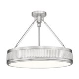 Quinn 24W 3 LED Semi Flush Mount 17.75 Inch Tall and 22 Inch Wide by Z Lite - 3046SF22