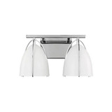 Norman 2 Light White Shade Vanity Light by Visual Comfort Studio - 4451802