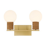 Jarrell 2 Light Bath Vanity 10 Inch Tall and 14.63 Inch Wide by Savoy House - 8-4081-2
