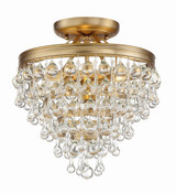 Calypso 3 Light 13 Inch Wide Semi Flush Mount by Crystorama - 130_CEILING