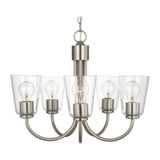 Miles 5 Light Chandelier 17.38 Inch Tall and 21 Inch Wide by Generation - GLC11-5