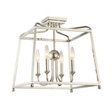 Sylvan 4 Light 16 Inch Wide Classic Flush Mount by Crystorama - 2243-NOSHADE