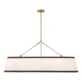 Callahan 6 Light Linear Chandelier 21.75 Inch X 47.5 Inch Wide by Crystorama - CAL-2407