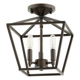 Gabriel 3 Light 10.25 Inch Wide Semi Flush Mount by Quorum - 304-10