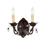 Elegante 2 Light Candle Style Wall Sconce by Maxim - 2857
