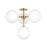 Ashleigh 16W 4 LED 20.25 Inch Wide Semi Flush Mount by Mitzi - H122604
