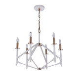 The Reserve 6 Light Chandelier 23.25 Inch and 26.63 Inch Wide by Craftmade - 55526