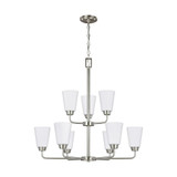 Kerrville 9 Light Large 2 Tier Chandelier by Generation 3115209EN3-962 - 3115209