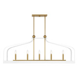 Sheffield 5 Light Small Linear Chandelier by Savoy House - 1-7804-5