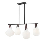 Newbury 4 Light Linear Chandelier 19 x 13 Inches Wide by Z-Lite - 7513-4L