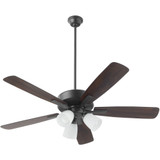 Ovation 5 Blade Ceiling Fan with Light Kit 52 Inches Blade Span by Quorum  - 4525-23a